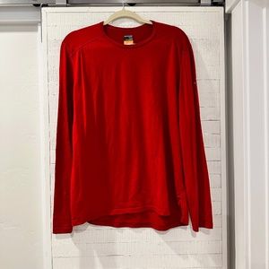 Icebreaker Merino Wool Red Top Size XL